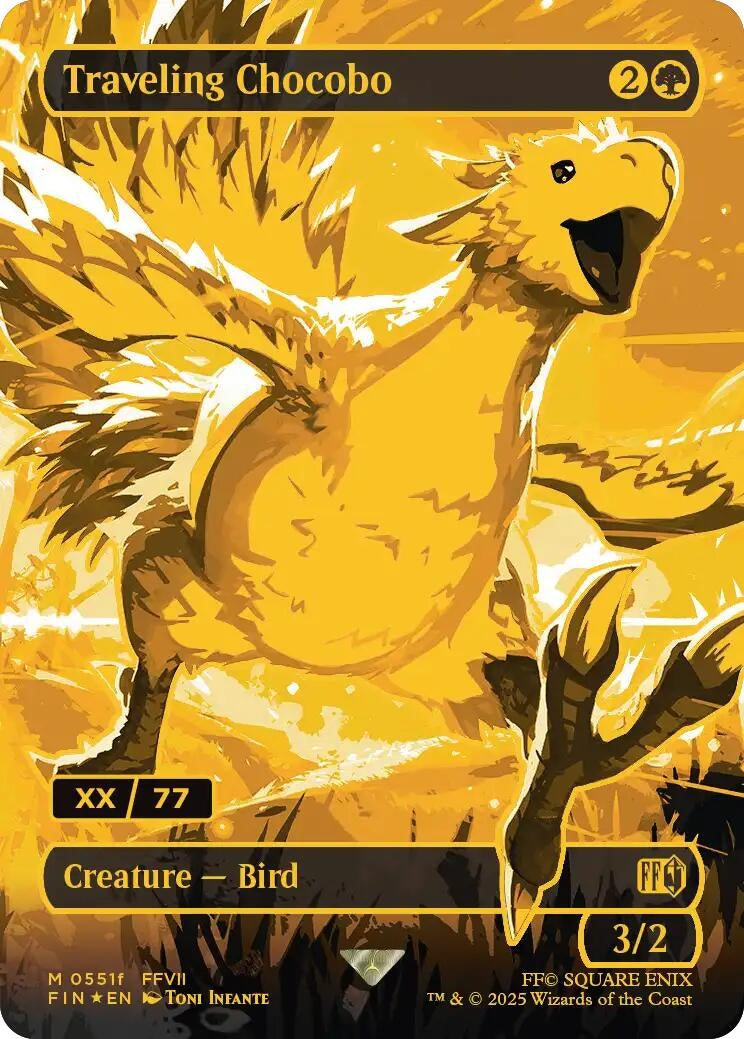 Image for Traveling Chocobo (Borderless) (Serial Numbered) (551f) (FIN) - Magic: The Gathering