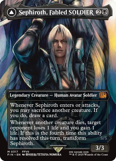 Image for Sephiroth, Fabled SOLDIER (0317) (Borderless) (317) (FIN) - Magic: The Gathering