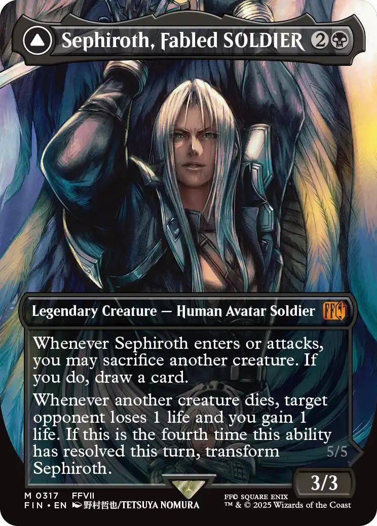 Image for Sephiroth, Fabled SOLDIER (0317) (Borderless) (317) (FIN) - Magic: The Gathering