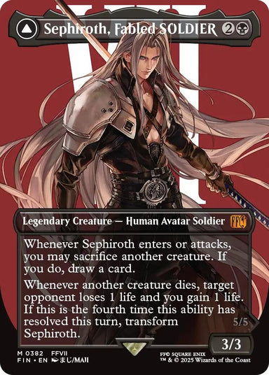Image for Sephiroth, Fabled SOLDIER (0382) (Borderless) (382) (FIN) - Magic: The Gathering