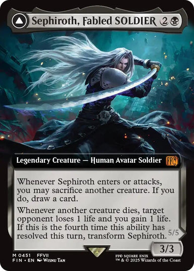 Image for Sephiroth, Fabled SOLDIER (Extended Art) (451) (FIN) - Magic: The Gathering