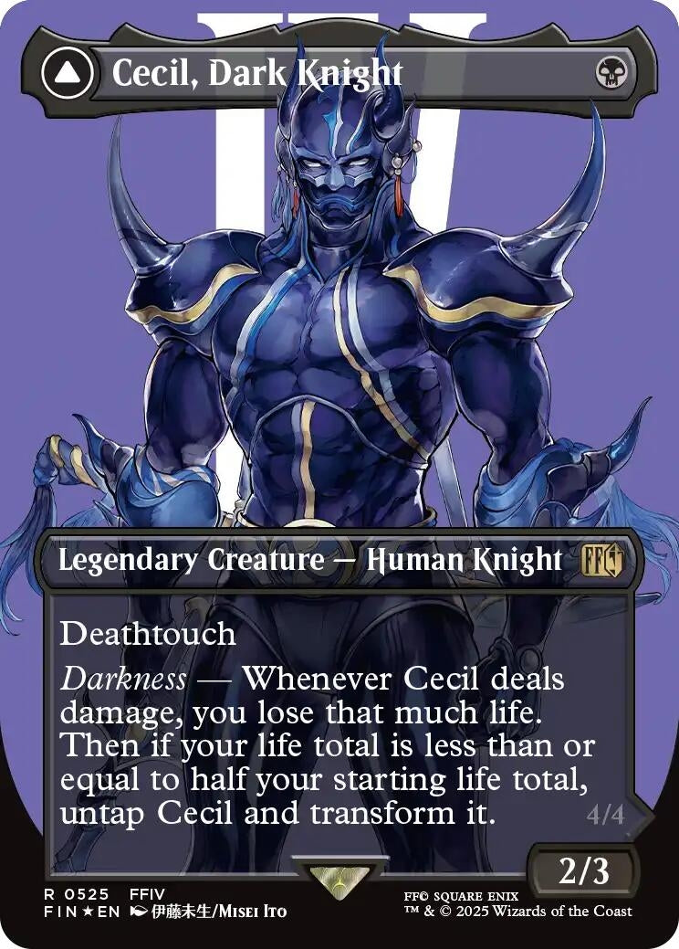 Image for Cecil, Dark Knight (Borderless) (Surge Foil) (525) (FIN) - Magic: The Gathering