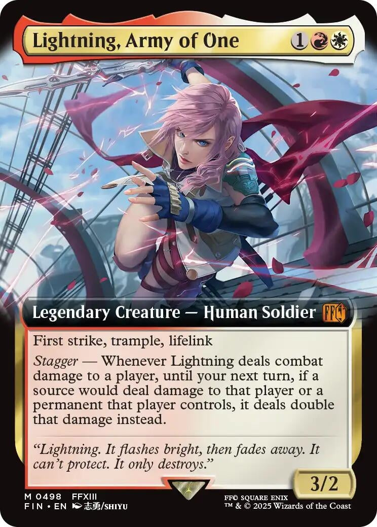 Image for Lightning, Army of One (Extended Art) (498) (FIN) - Magic: The Gathering