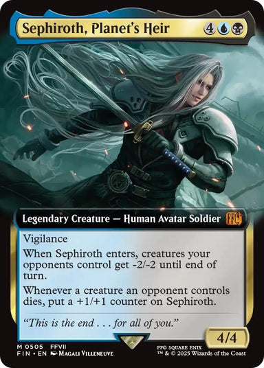 Image for Sephiroth, Planet's Heir (Extended Art) (505) (FIN) - Magic: The Gathering