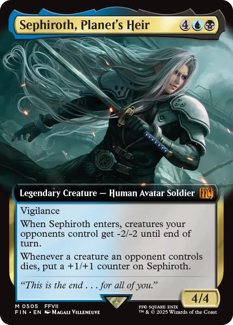 Image for Sephiroth, Planet's Heir (Extended Art) (505) (FIN) - Magic: The Gathering