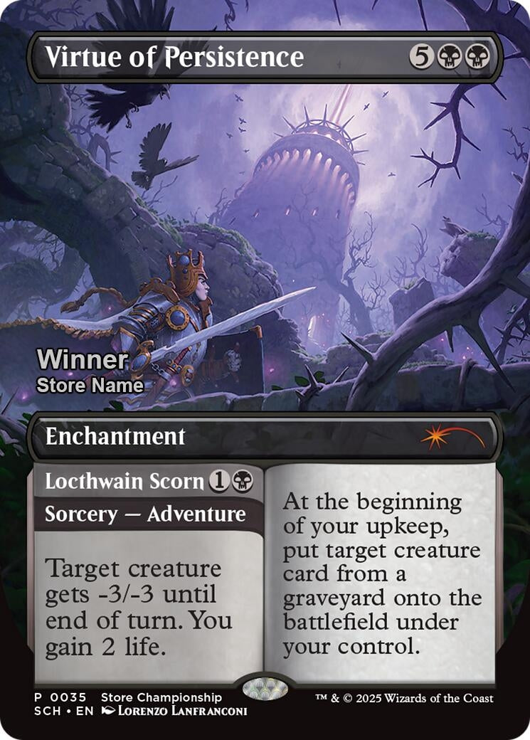 Image for Virtue of Persistence (Winner) (35) (Game Day & Store Championship Promos) - Magic: The Gathering