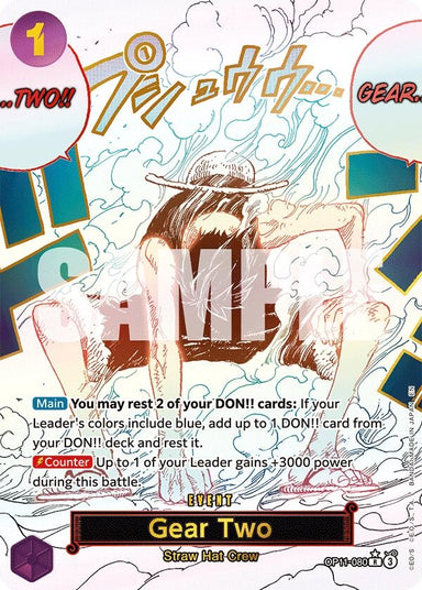 Image for Gear Two (Alternate Art) (OP11-080) (A Fist of Divine Speed) - One Piece Card Game