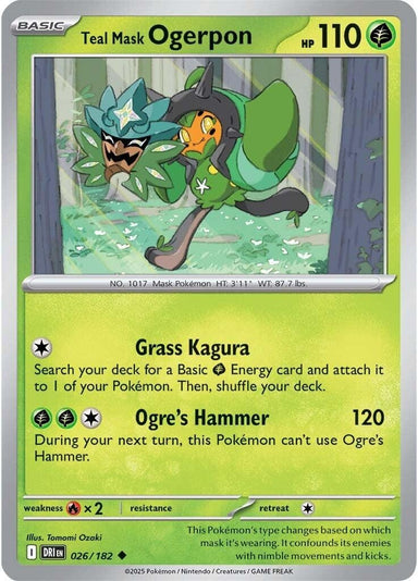 Image for Teal Mask Ogerpon (026/182) (DRI) - Pokemon