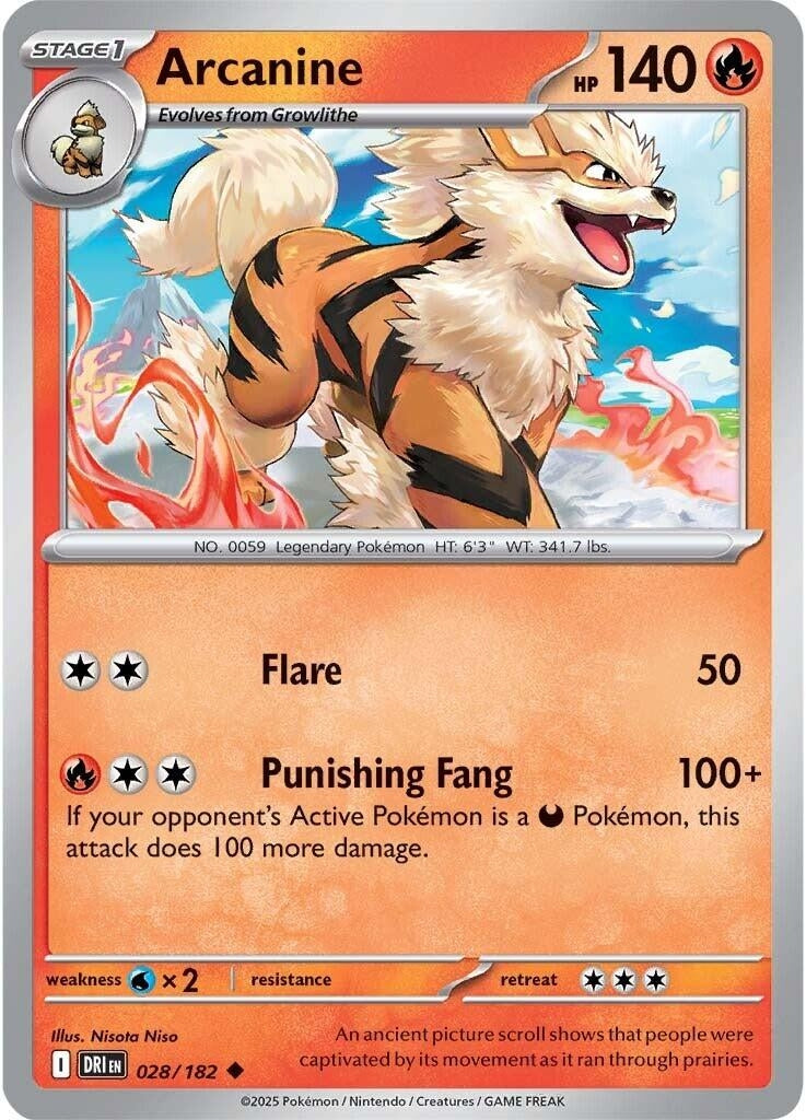 Image for Arcanine (028/182) (DRI) - Pokemon
