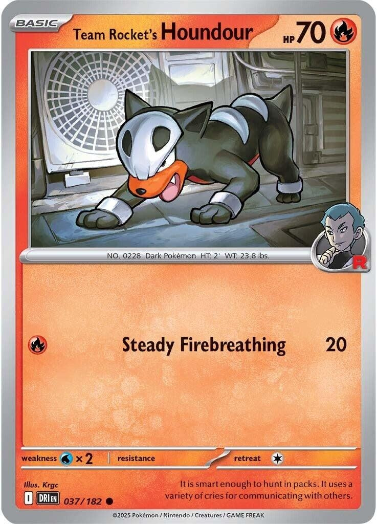 Image for Team Rocket's Houndour (037/182) (DRI) - Pokemon