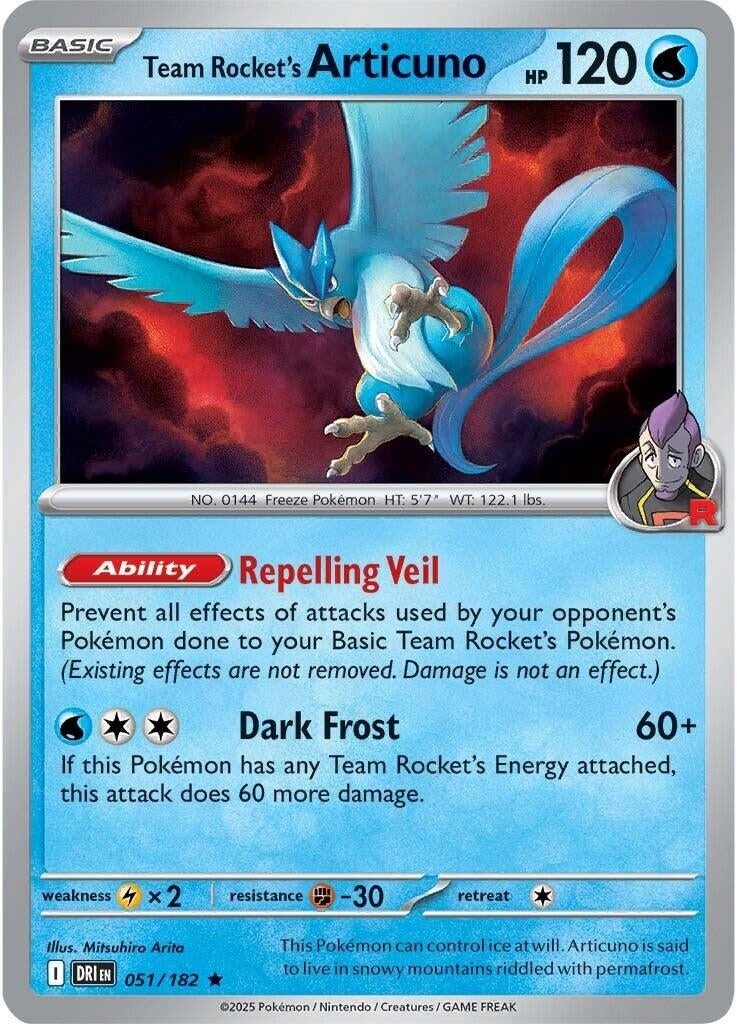 Image for Team Rocket's Articuno (051/182) (DRI) - Pokemon