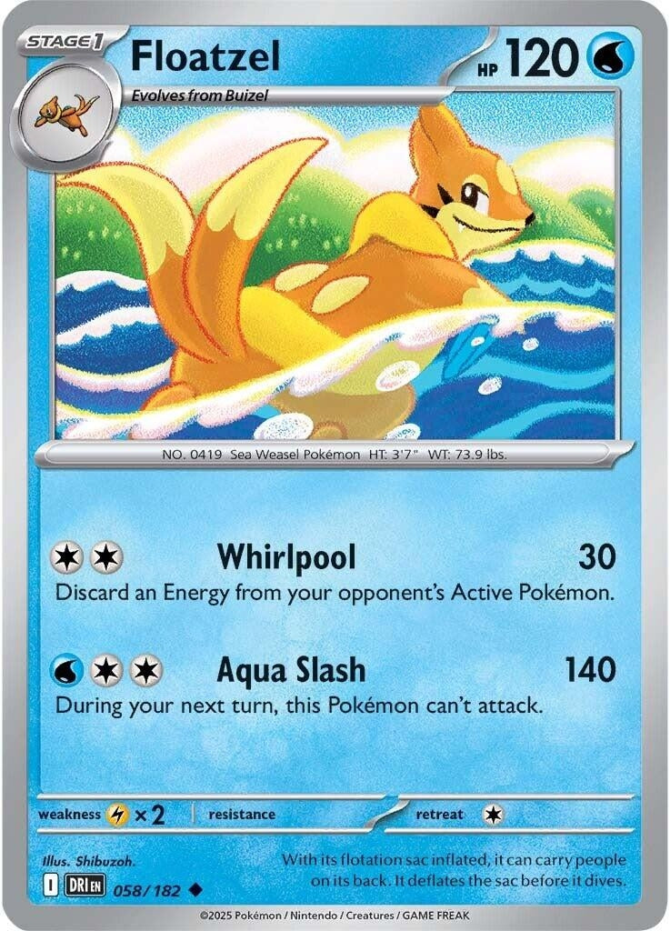 Image for Floatzel (058/182) (DRI) - Pokemon