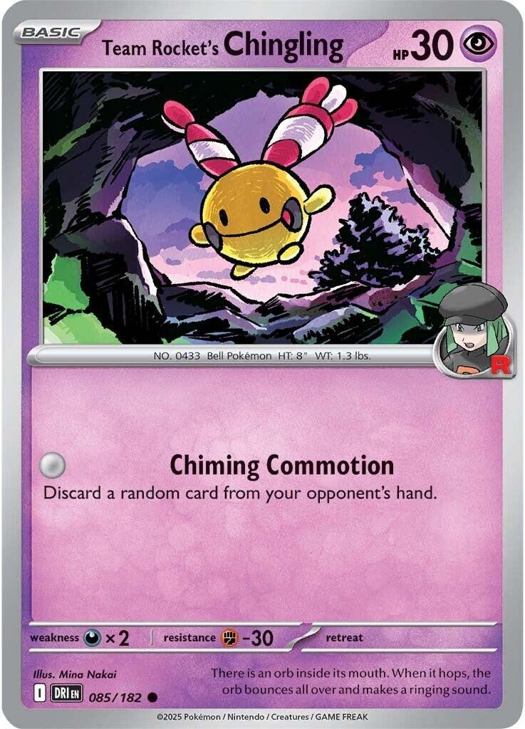 Image for Team Rocket's Chingling (085/182) (DRI) - Pokemon