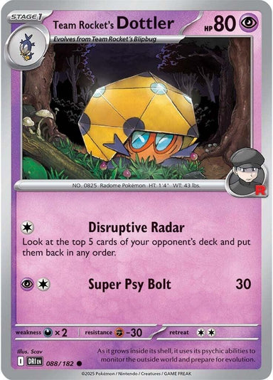 Image for Team Rocket's Dottler (088/182) (DRI) - Pokemon