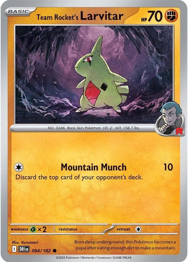Image for Team Rocket's Larvitar (094/182) (DRI) - Pokemon