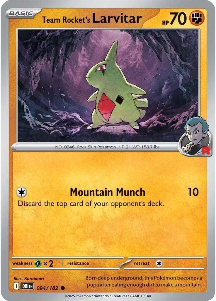 Image for Team Rocket's Larvitar (094/182) (DRI) - Pokemon
