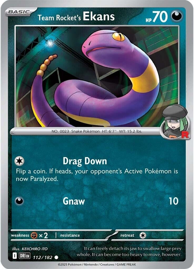 Image for Team Rocket's Ekans (112/182) (DRI) - Pokemon