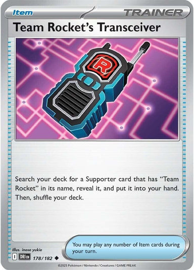 Image for Team Rocket's Transceiver (178/182) (DRI) - Pokemon