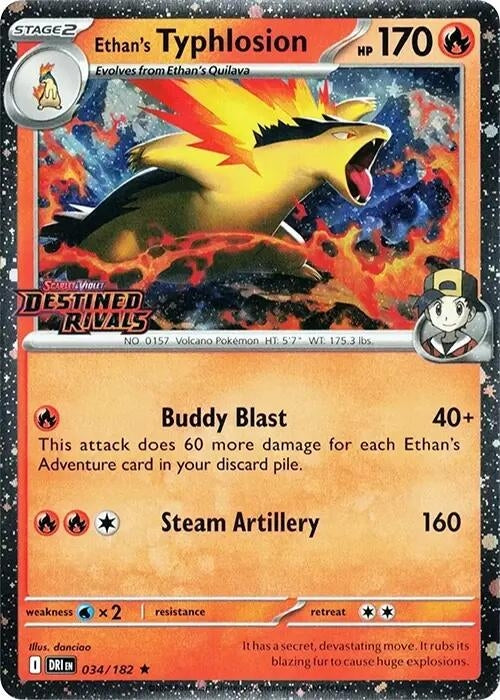 Image for Ethan's Typhlosion (Prerelease) (034/182) (Miscellaneous Cards & Products) - Pokemon