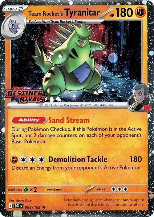 Image for Team Rocket's Tyranitar (Prerelease) (096/182) (Miscellaneous Cards & Products) - Pokemon