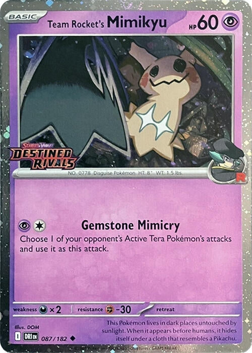 Image for Team Rocket's Mimikyu (Prerelease) (087/182) (MCAP) - Pokemon