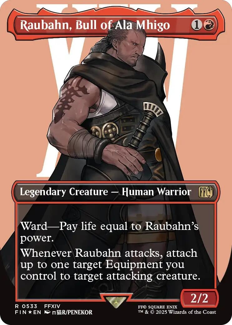 Image for Raubahn, Bull of Ala Mhigo (Borderless) (Surge Foil) (533) (FIN) - Magic: The Gathering