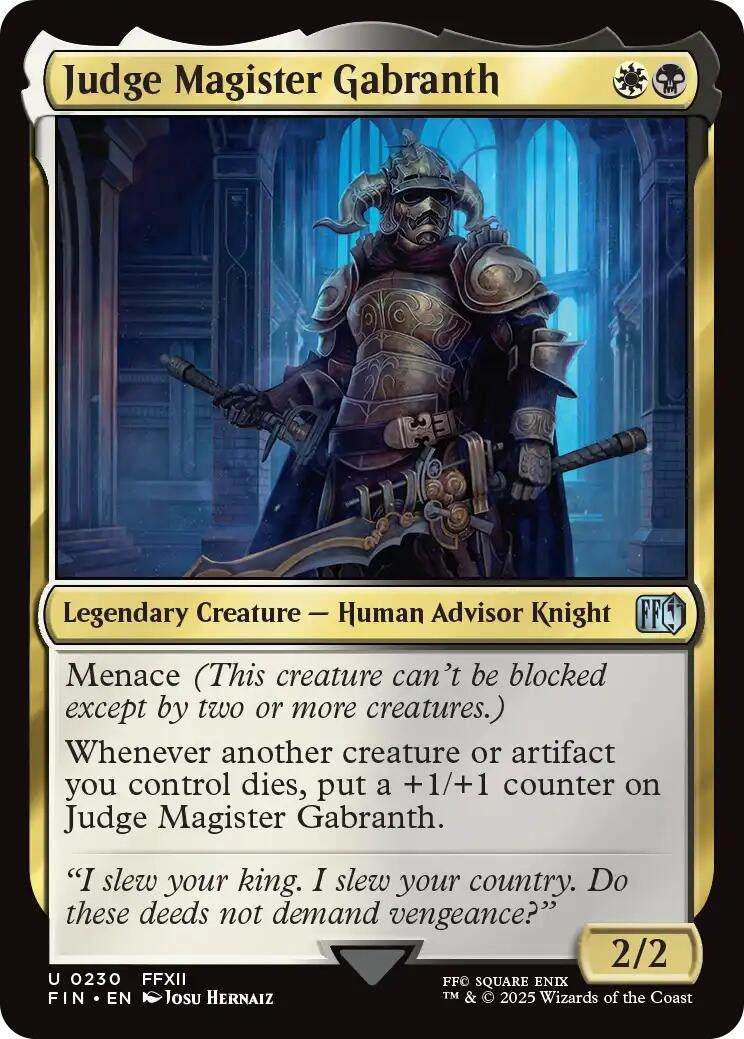 Image for Judge Magister Gabranth (230) (FIN) - Magic: The Gathering
