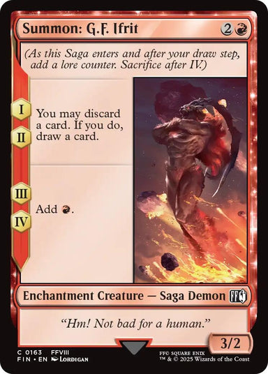Image for Summon: G.F. Ifrit (163) (FIN) - Magic: The Gathering