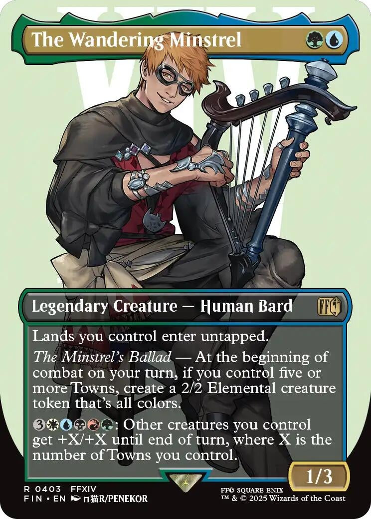 Image for The Wandering Minstrel (Borderless) (403) (FIN) - Magic: The Gathering