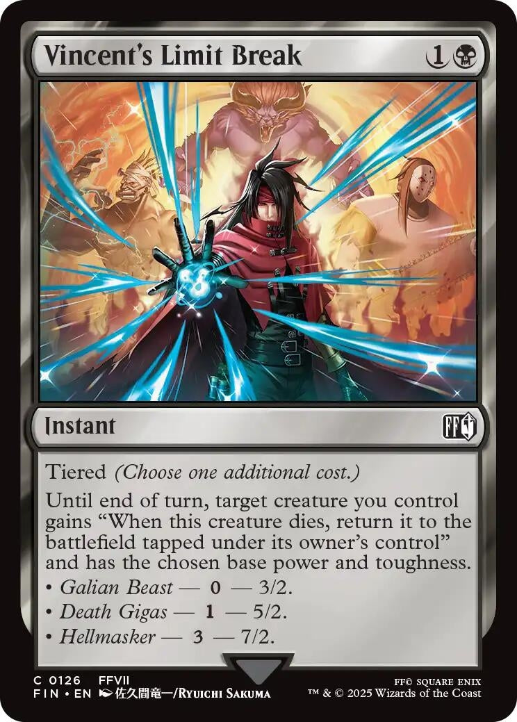 Image for Vincent's Limit Break (126) (FIN) - Magic: The Gathering