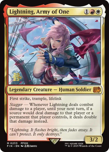 Image for Lightning, Army of One (233) (Prerelease Cards) - Magic: The Gathering