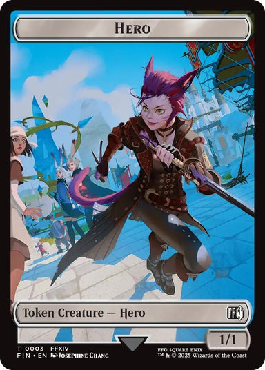 Image for Hero (0003) // Knight Double-Sided Token (3 // 10) (FIN) - Magic: The Gathering