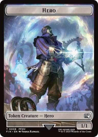Image for Hero (0008) // Robot Warrior Double-Sided Token (8 // 12) (FIN) - Magic: The Gathering