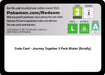 Image for Code Card - Journey Together 3 Pack Blister [Scrafty] (SV09: Journey Together) (JTG) - Pokemon