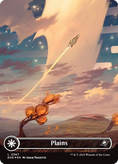Image for Plains (0367) (Borderless) (Galaxy Foil) (367) (EOE) - Magic: The Gathering