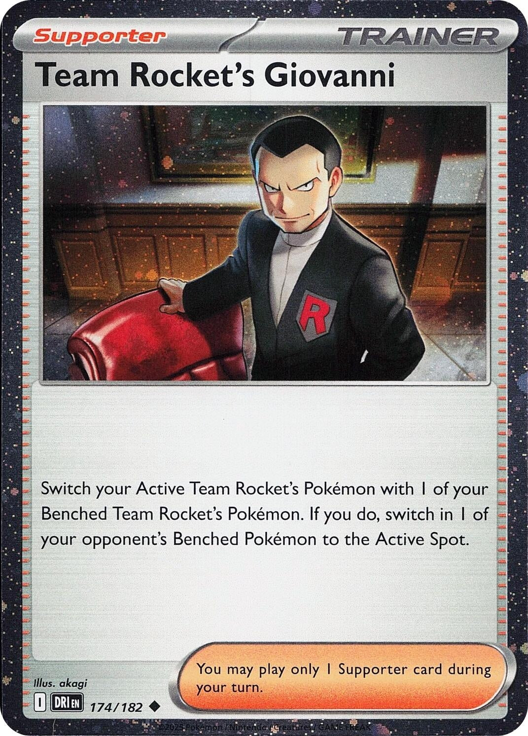 Team Rocket's Giovanni (Cosmos Holo) (174/182) (Miscellaneous Cards & Products)