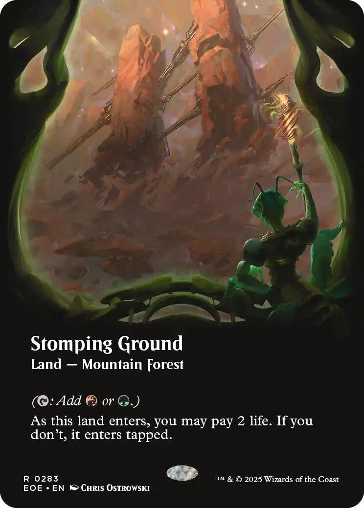 Image for Stomping Ground (Borderless) (283) (EOE) - Magic: The Gathering