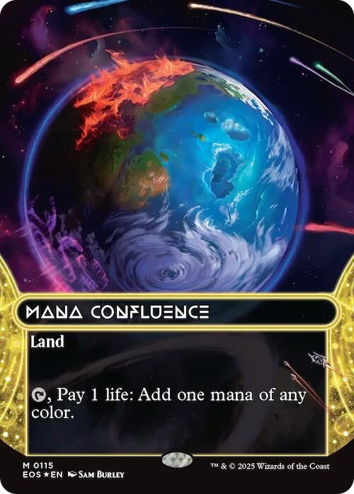 Image for Mana Confluence (0115) (Borderless) (Galaxy Foil) (115) (EOS) - Magic: The Gathering