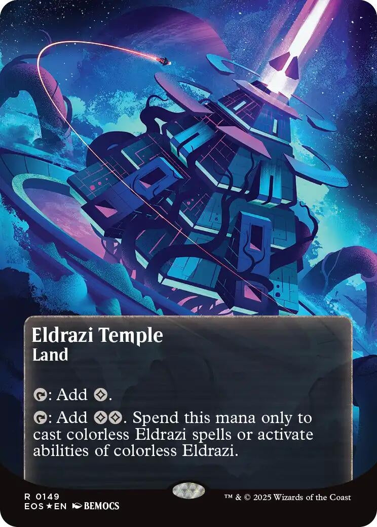 Image for Eldrazi Temple (0149) (Borderless) (Galaxy Foil) (149) (EOS) - Magic: The Gathering