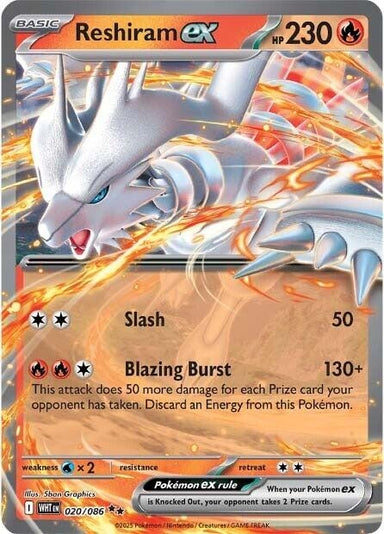 Image for Reshiram ex (020/086) (WHT) - Pokemon