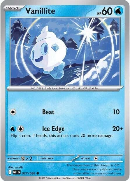 Image for Vanillite (027/086) (WHT) - Pokemon