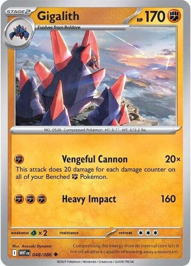 Image for Gigalith (048/086) (WHT) - Pokemon