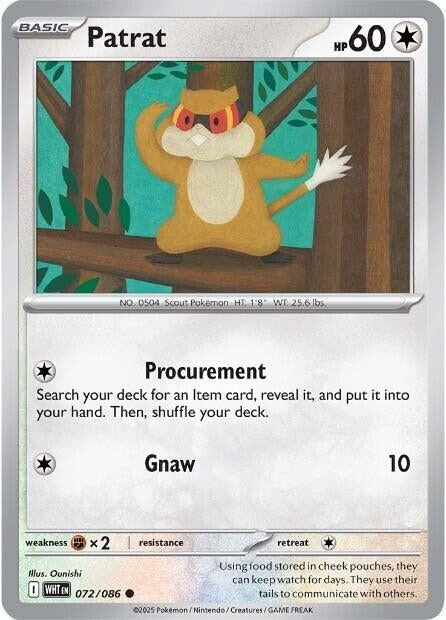 Image for Patrat (072/086) (WHT) - Pokemon