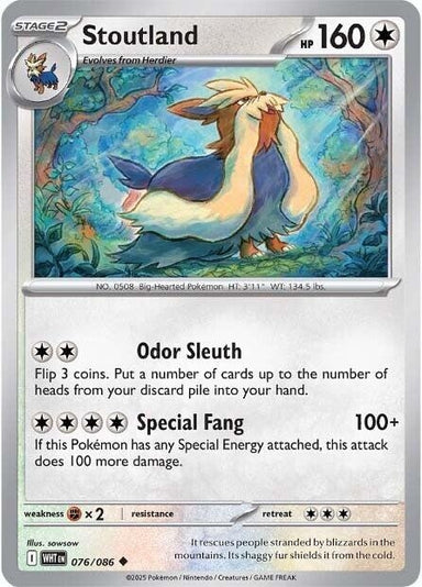 Image for Stoutland (076/086) (WHT) - Pokemon