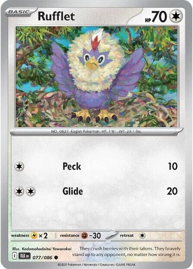 Image for Rufflet (077/086) (BLK) - Pokemon