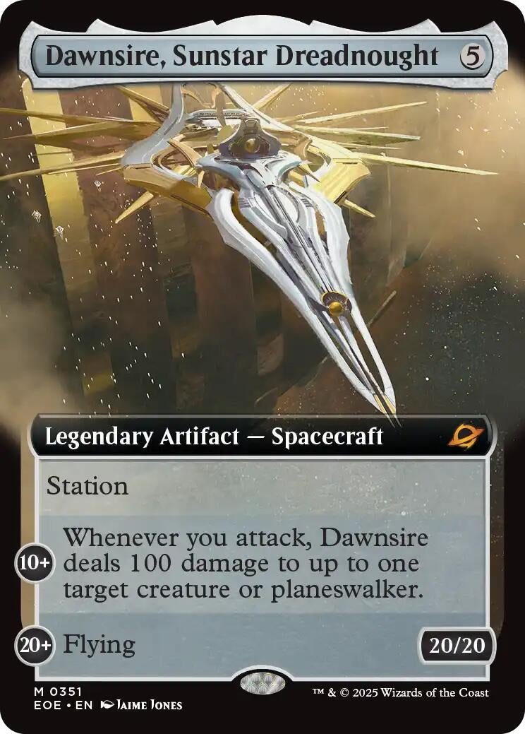 Image for Dawnsire, Sunstar Dreadnought (Extended Art) (351) (EOE) - Magic: The Gathering