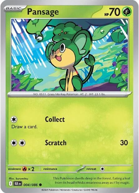 Image for Pansage (004/086) (BLK) - Pokemon