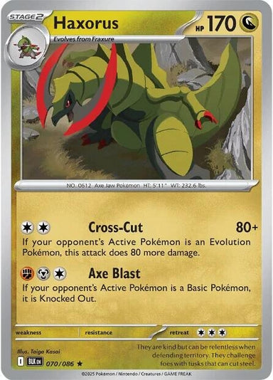 Image for Haxorus (070/086) (BLK) - Pokemon