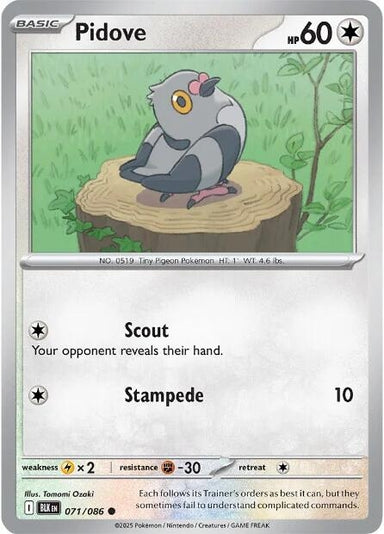 Image for Pidove (071/086) (BLK) - Pokemon