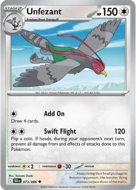 Image for Unfezant (073/086) (BLK) - Pokemon